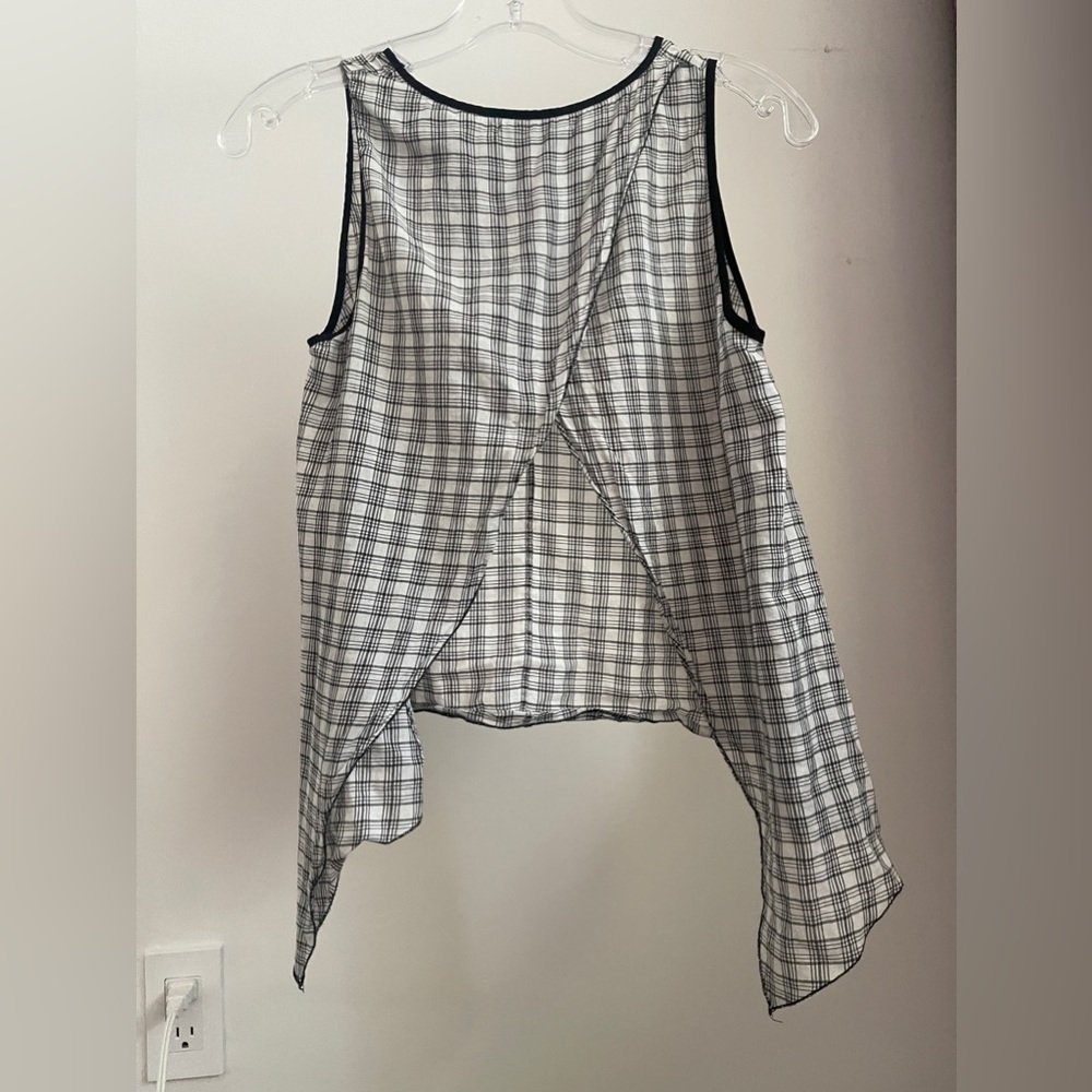 Black Gianham Backless Top - Picture 4 of 4